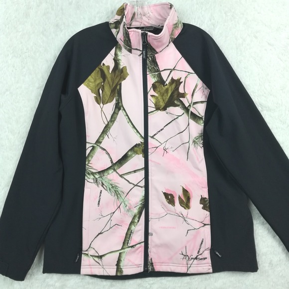 Gander‎ Mountain Guide Series Womens Jacket Realtree Pink Black Camo Hunting XL - Picture 1 of 10
